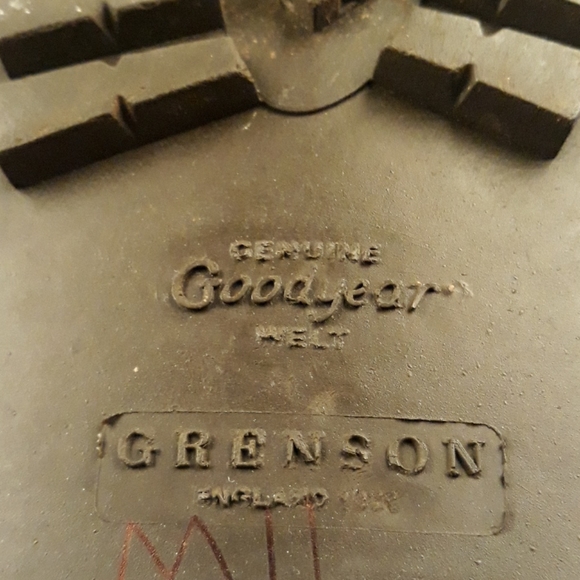 GRENSON Goodyear Brown Leather Sz 11 G Mens Lace Up Split Toe Boots - Picture 10 of 12